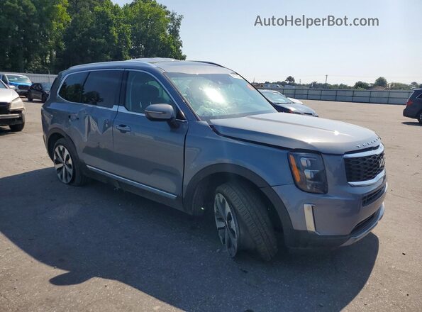 5XYP34HC9NG304022 2022 KIA TELLURIDE Серебряный Передняя правая четверть