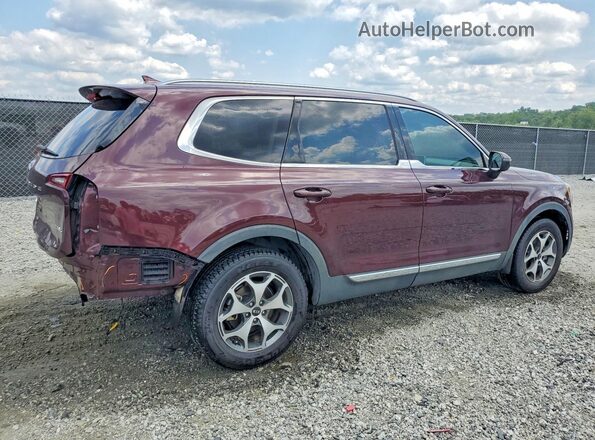 5XYP34HCXLG034053 2020 KIA TELLURIDE Burgundy Rear right