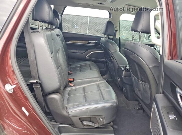 5XYP34HCXLG034053 2020 KIA TELLURIDE Burgundy Rear seats view