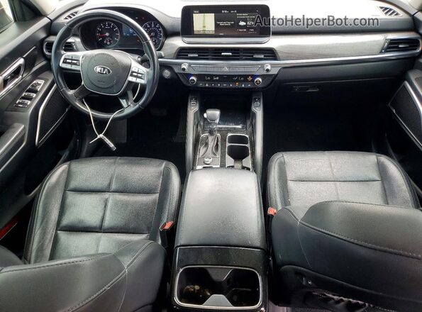 5XYP34HCXLG034053 2020 KIA TELLURIDE Burgundy Dashboard view