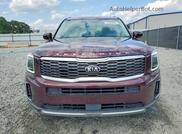 5XYP34HCXLG034053 2020 KIA TELLURIDE Burgundy Front view