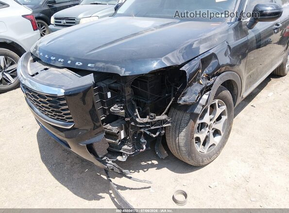 5XYP34HCXMG125809 2021 KIA TELLURIDE Черный Вид спереди