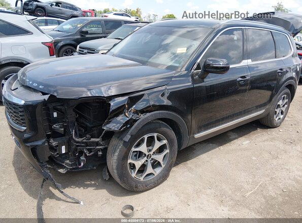 5XYP34HCXMG125809 2021 KIA TELLURIDE Черный Передняя левая четверть