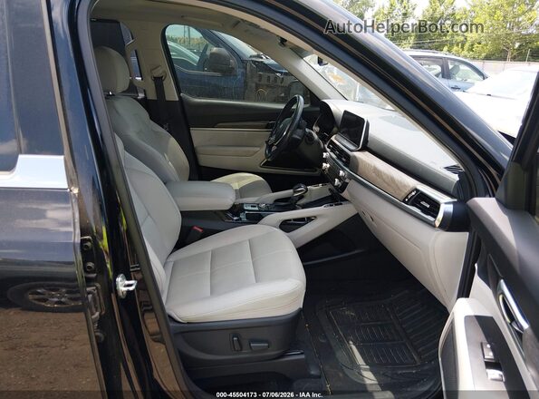 5XYP34HCXMG125809 2021 KIA TELLURIDE Черный Вид салона спереди