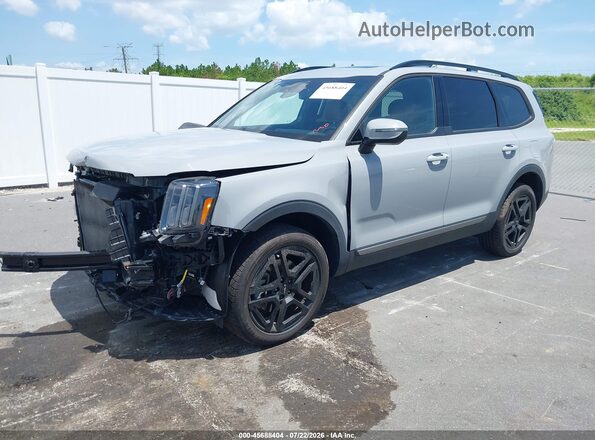 5XYP3DGC0PG384220 2023 KIA TELLURIDE Gray წინა მარცხენა ხედი სამი მეოთხედიდან