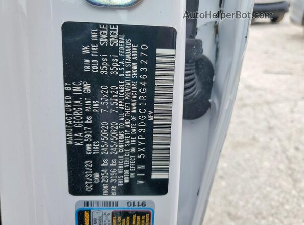 5XYP3DGC1RG463270 2024 KIA TELLURIDE Белый Вид подкапотного пространства