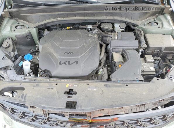 5XYP3DGC1SG579736 2025 KIA TELLURIDE Green Vista del compartimento del motor