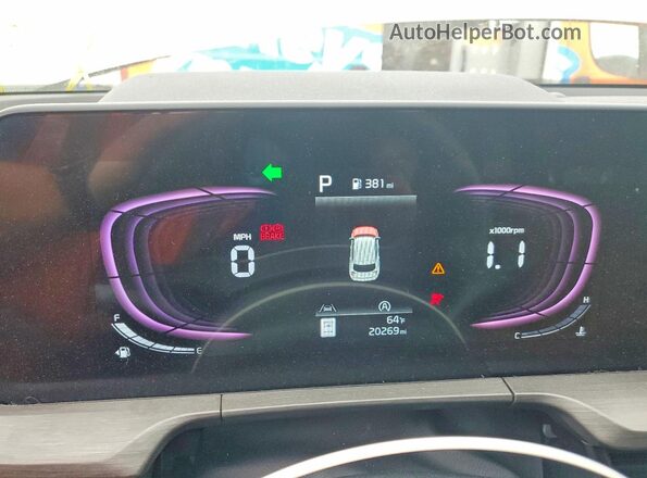 5XYP3DGC1SG579736 2025 KIA TELLURIDE Green Vista del cuadro de instrumentos