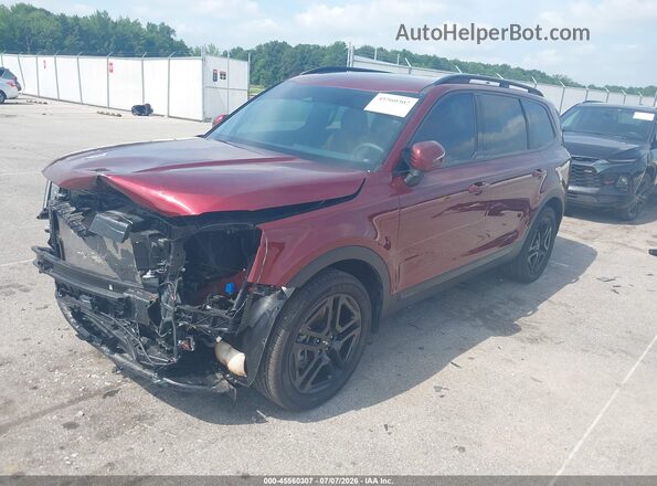 5XYP3DGC2RG538459 2024 KIA TELLURIDE Red წინა მარცხენა ხედი სამი მეოთხედიდან