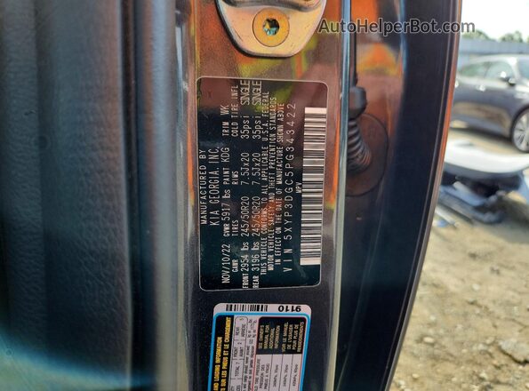 5XYP3DGC5PG343422 2023 KIA TELLURIDE Gray Vista interior de 360 grados