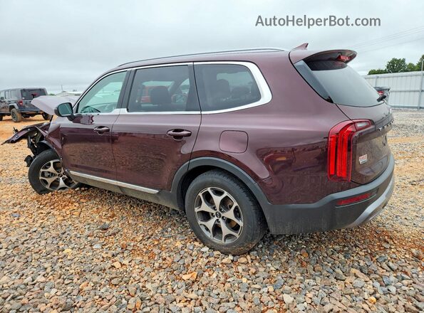 5XYP3DHC0LG024938 2020 KIA TELLURIDE Maroon Задня ліва чверть