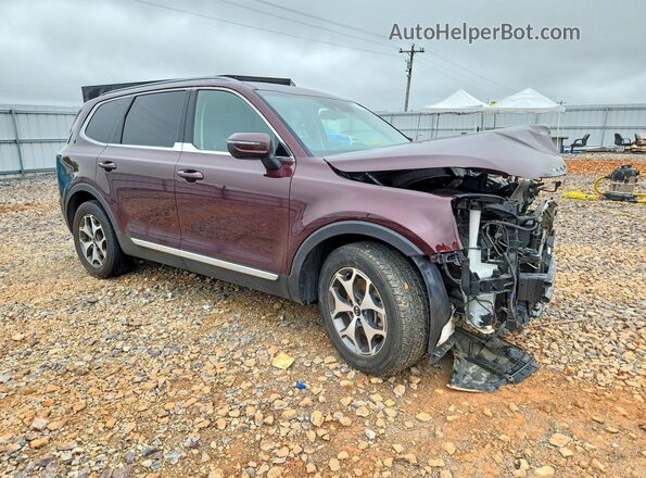 5XYP3DHC0LG024938 2020 KIA TELLURIDE Maroon Передня права чверть