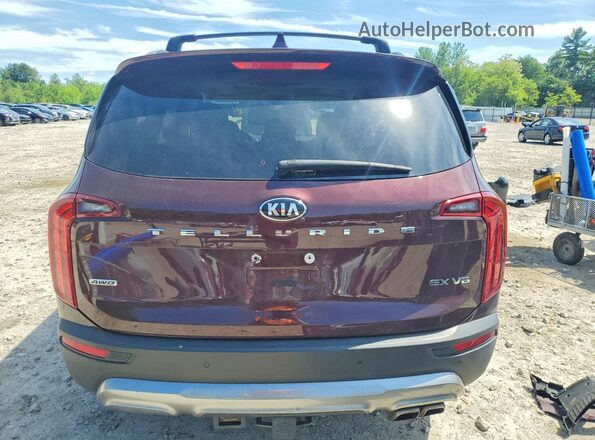 5XYP3DHC0LG090535 2020 KIA TELLURIDE Burgundy Հետևի տեսք