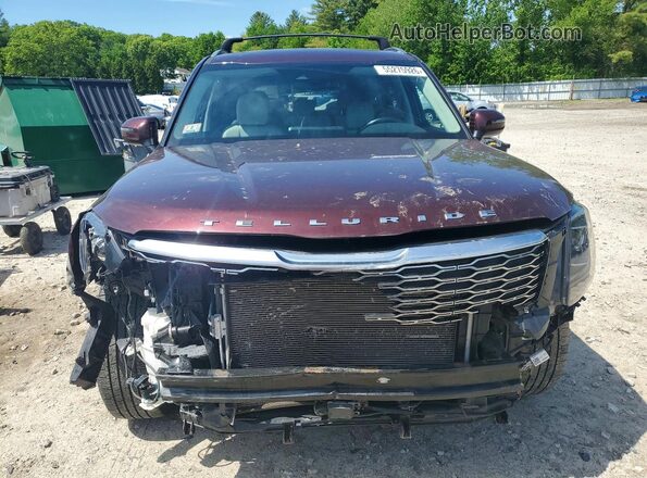 5XYP3DHC0LG090535 2020 KIA TELLURIDE Burgundy Դիմացի տեսք