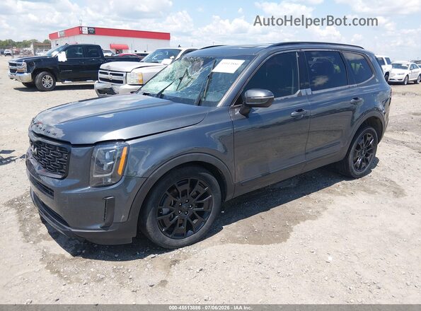 5XYP3DHC0NG293153 2022 KIA TELLURIDE Серый Передняя левая четверть