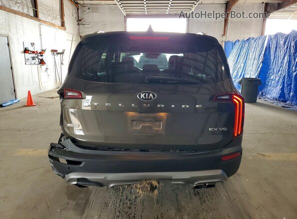 5XYP3DHC2MG187074 2021 KIA TELLURIDE Gray Հետևի տեսք