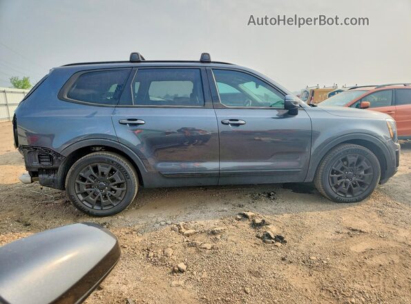 5XYP3DHC3MG157940 2021 KIA TELLURIDE Gray Trasero derecho