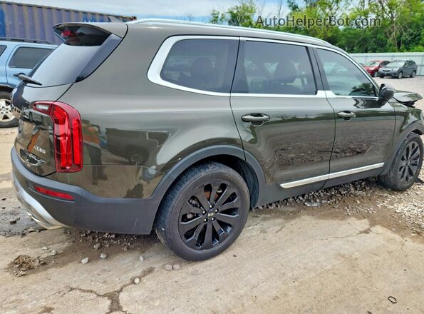5XYP3DHC4MG113753 2021 KIA TELLURIDE Коричневый Задняя правая четверть