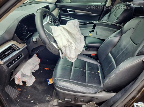 5XYP3DHC4MG113753 2021 KIA TELLURIDE Коричневый Вид салона спереди