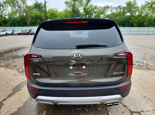 5XYP3DHC4MG113753 2021 KIA TELLURIDE Коричневый Вид сзади