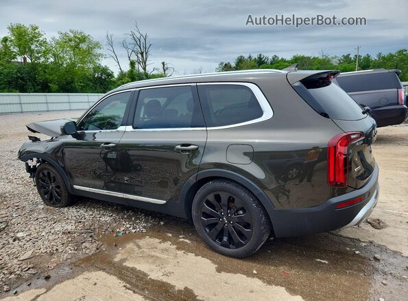 5XYP3DHC4MG113753 2021 KIA TELLURIDE Коричневый Задняя левая четверть