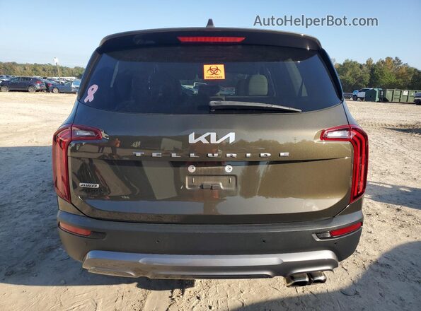 5XYP3DHC6NG319156 2022 KIA TELLURIDE Green უკანა ხედი