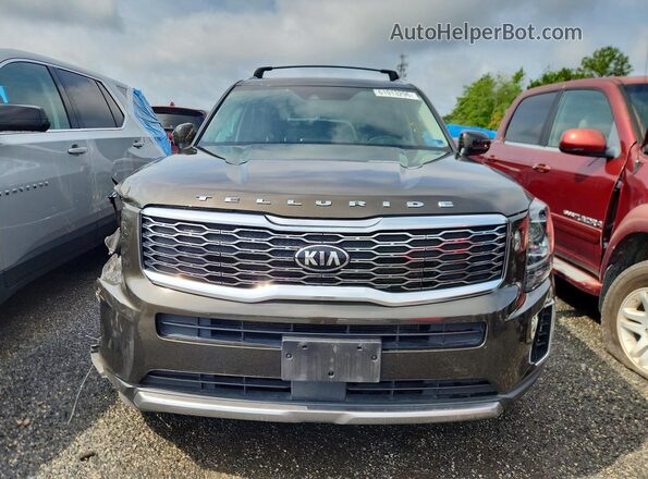 5XYP3DHC7LG082187 2020 KIA TELLURIDE Brown Front view