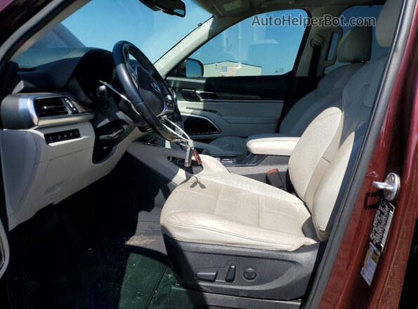5XYP3DHC9LG068193 2020 KIA TELLURIDE Maroon წინა სალონის ხედი