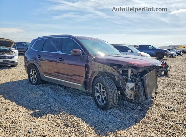 5XYP3DHC9LG068193 2020 KIA TELLURIDE Maroon წინა მარჯვენა