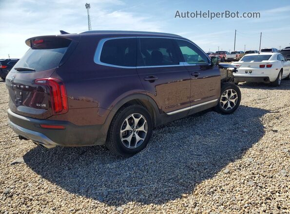 5XYP3DHC9LG068193 2020 KIA TELLURIDE Maroon უკანა მარჯვენა