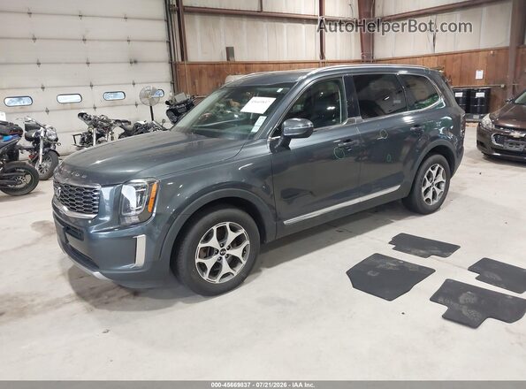 5XYP3DHCXLG031122 2020 KIA TELLURIDE Gray Առջևի ձախ երեք քառորդ տեսարան