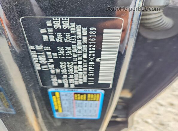 5XYP3DHCXNG216189 2022 KIA TELLURIDE Charcoal Vista del compartimento del motor