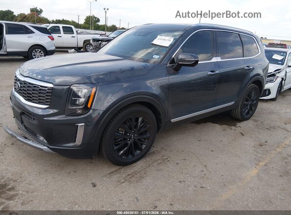 5XYP54HC3MG130392 2021 KIA TELLURIDE Серый Передняя левая четверть