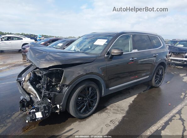 5XYP54HC6NG251516 2022 KIA TELLURIDE Brown Front left