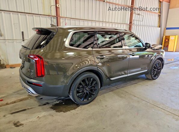 5XYP54HC8LG025944 2020 KIA TELLURIDE Зеленый Задняя правая четверть