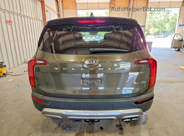 5XYP54HC8LG025944 2020 KIA TELLURIDE Зеленый Вид сзади