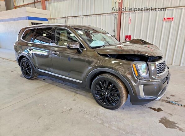 5XYP54HC8LG025944 2020 KIA TELLURIDE Зеленый Передняя правая четверть