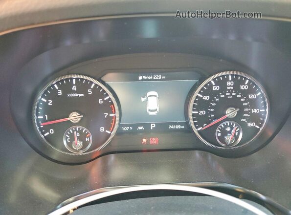 5XYP54HC9MG167110 2021 KIA TELLURIDE White ხელსაწყოთა პანელის ხედი