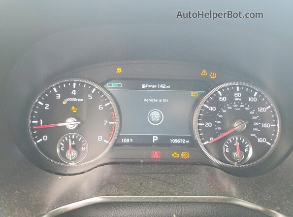 5XYP54HCXLG089788 2020 KIA TELLURIDE Black Вид щитка приладів