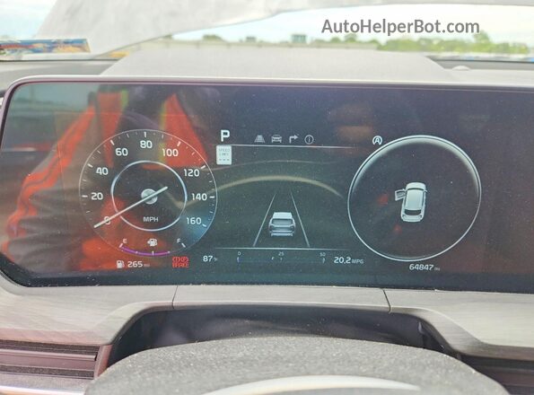 5XYP5DGC2PG406518 2023 KIA TELLURIDE Gray ხელსაწყოთა პანელის ხედი