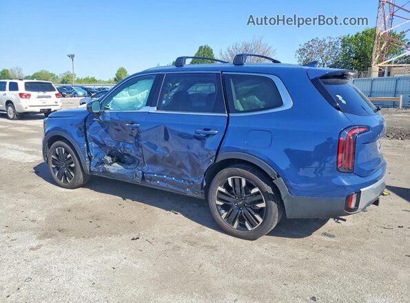 5XYP5DGC2RG435617 2024 KIA TELLURIDE Blue Trasero izquierdo