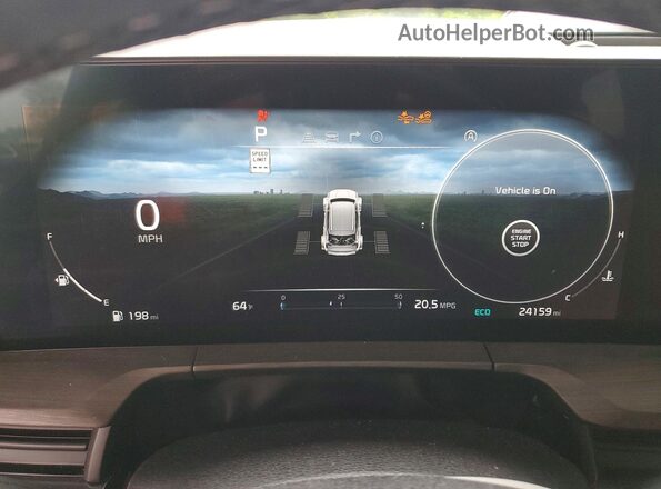 5XYP5DGC2RG519601 2024 KIA TELLURIDE Green Instrument cluster view
