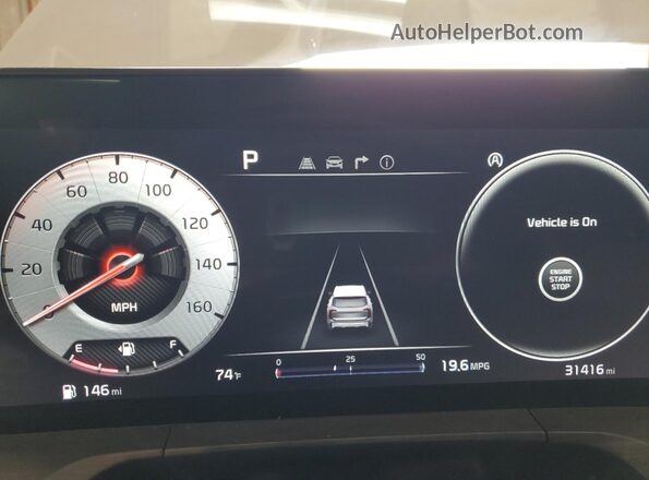 5XYP5DGC3RG471252 2024 KIA TELLURIDE White Instrument cluster view