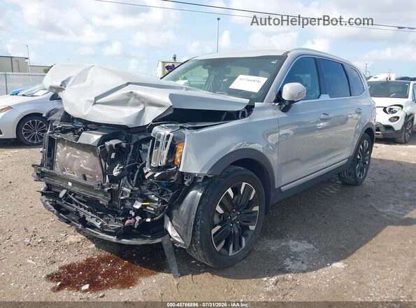 5XYP5DGC4RG448918 2024 KIA TELLURIDE Gray წინა მარცხენა ხედი სამი მეოთხედიდან