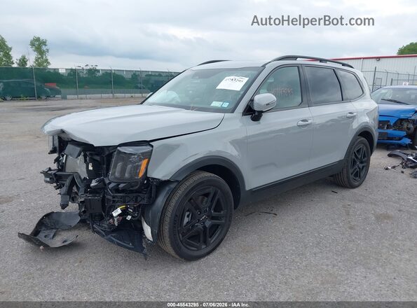 5XYP5DGC7RG541867 2024 KIA TELLURIDE Gray წინა მარცხენა ხედი სამი მეოთხედიდან