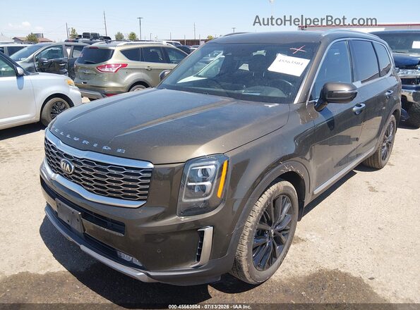5XYP5DHC0LG075382 2020 KIA TELLURIDE Brown Front left