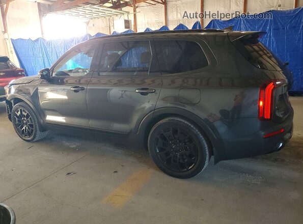 5XYP5DHC0MG137185 2021 KIA TELLURIDE Gray Trasero izquierdo