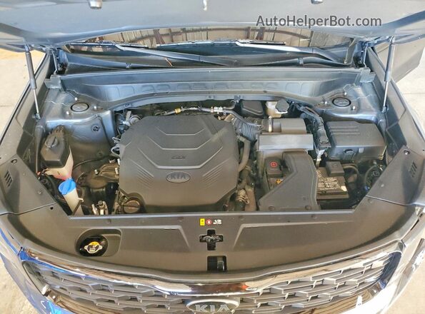 5XYP5DHC0MG137185 2021 KIA TELLURIDE Gray Vista del compartimento del motor