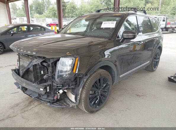 5XYP5DHC1LG085385 2020 KIA TELLURIDE Brown წინა მარცხენა ხედი სამი მეოთხედიდან