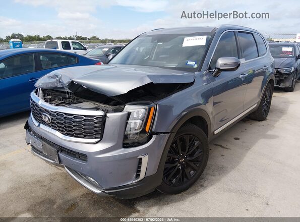 5XYP5DHC3LG025575 2020 KIA TELLURIDE Gray Առջևի ձախ երեք քառորդ տեսարան
